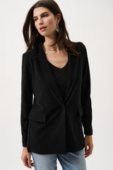 Joseph Ribkoff Classic Straight Blazer Black View 2 - Papena UK