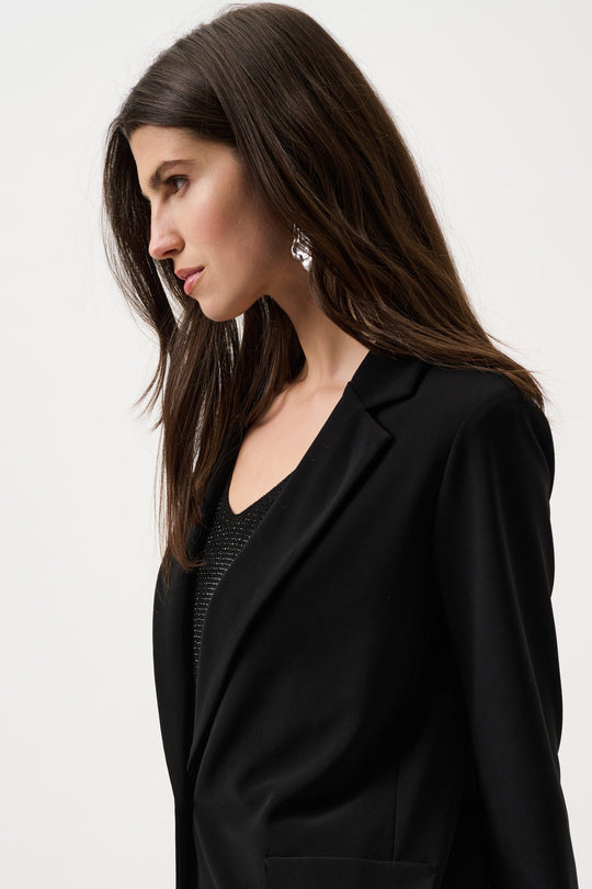 Joseph Ribkoff Classic Straight Blazer Black View 3 - Papena UK