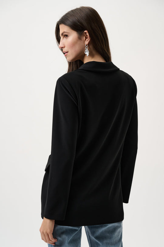 Joseph Ribkoff Classic Straight Blazer Black View 4 - Papena UK