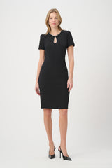 Embellished Bow Neckline Sheath Dress 264162