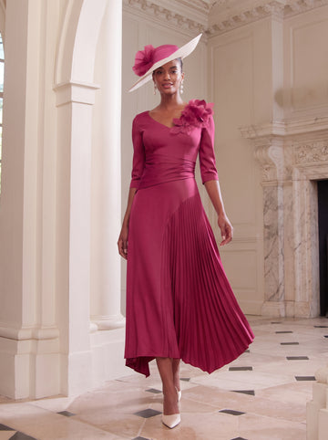 John Charles Lightweight Crepe Dress View 2 - Papena UK
