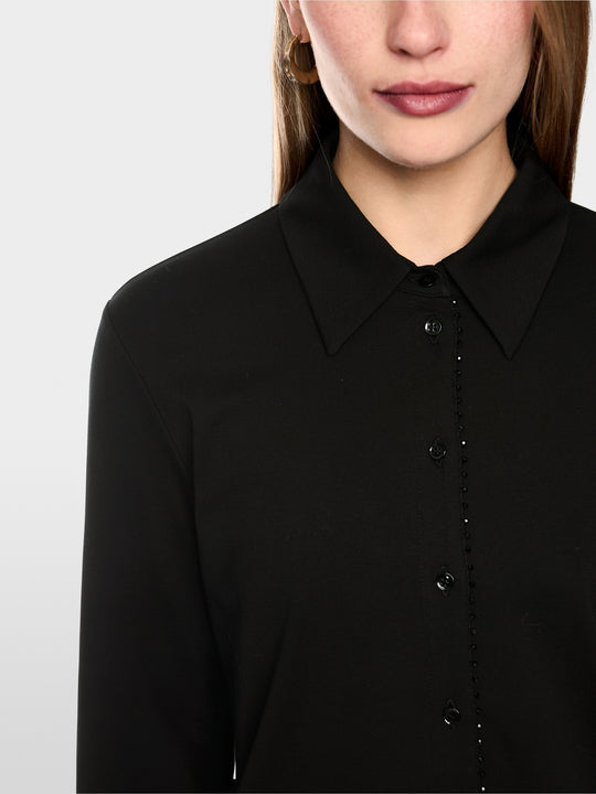 Blouse with glitter buttoning Black New