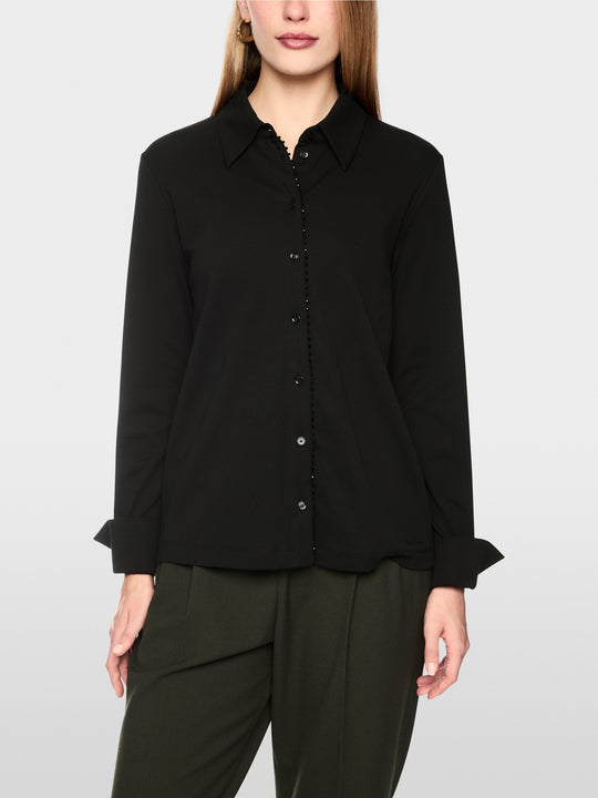 Blouse with glitter buttoning Black New