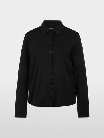 Blouse with glitter buttoning Black New