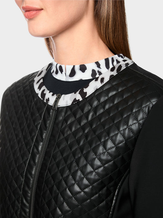 Marc Cain Jacket with contemporary quilted look Black View 3 - Papena UK