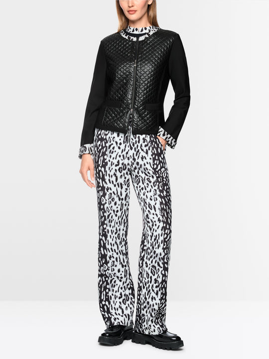 Marc Cain Jacket with contemporary quilted look Black View 1 - Papena UK