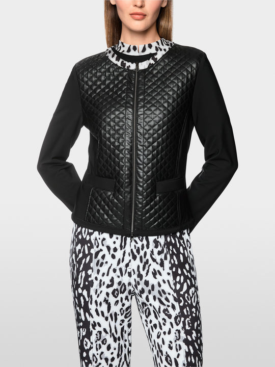 Marc Cain Jacket with contemporary quilted look Black View 4 - Papena UK