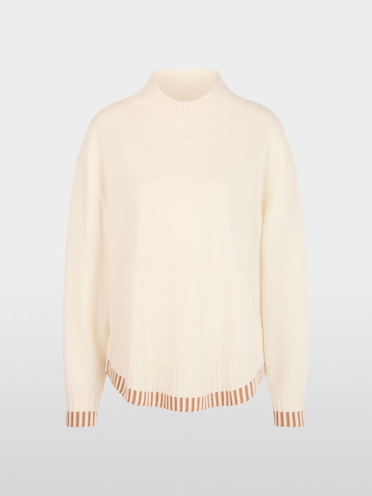Marc Cain Wool and cashmere jumper Off White View 6 - Papena UK