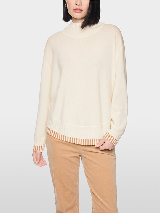 Marc Cain Wool and cashmere jumper Off White View 5 - Papena UK