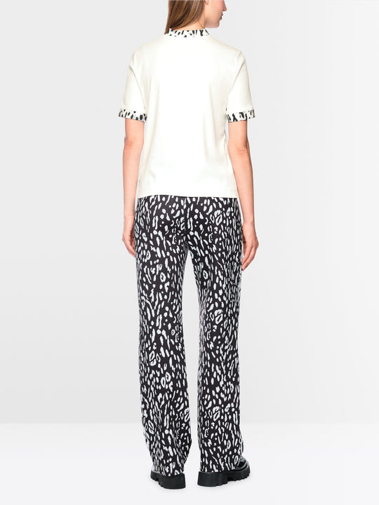 T-shirt with leopard-print sleeves Off White (110)