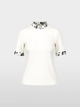 T-shirt with leopard-print sleeves Off White (110)