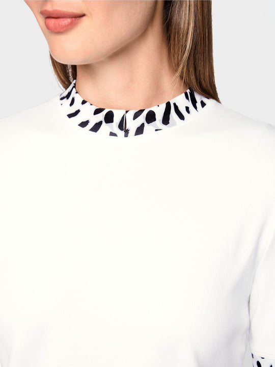 T-shirt with leopard-print sleeves Off White (110)
