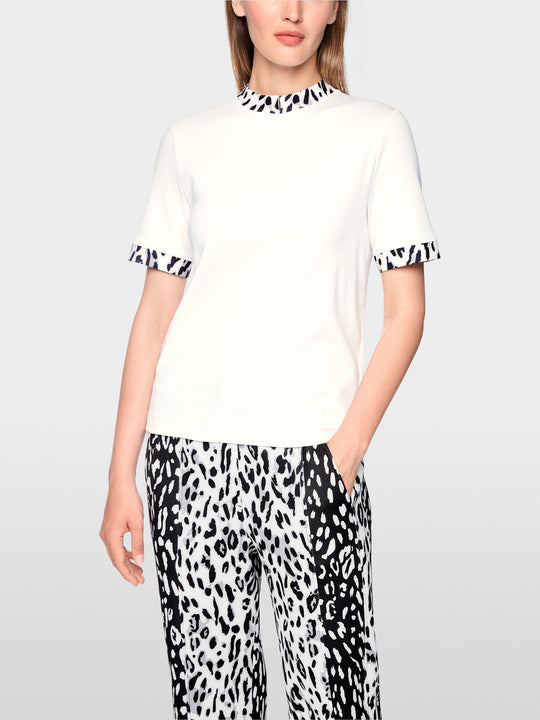 T-shirt with leopard-print sleeves Off White (110)