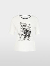 Printed T-shirt Off White (110)