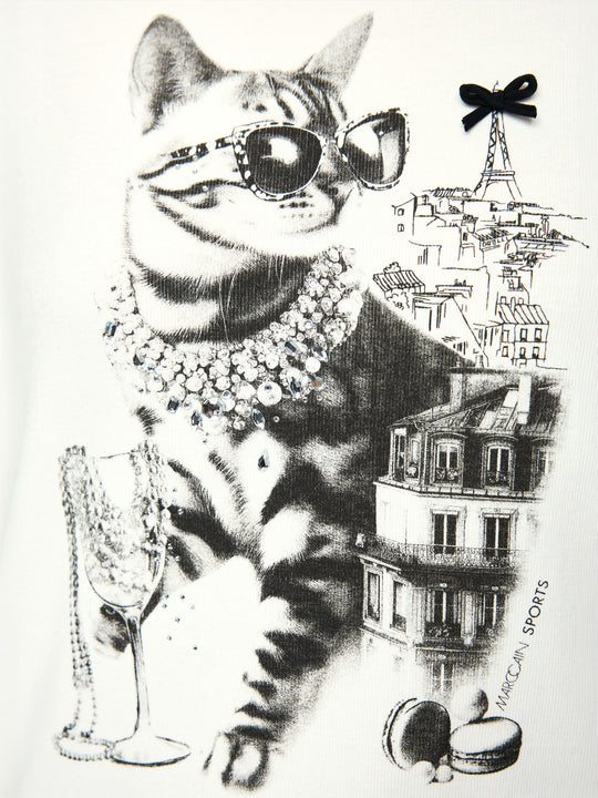 Printed T-shirt Off White (110)