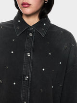 Marc Cain Denim shirt with gemstones for Women | BS 51.24.D09