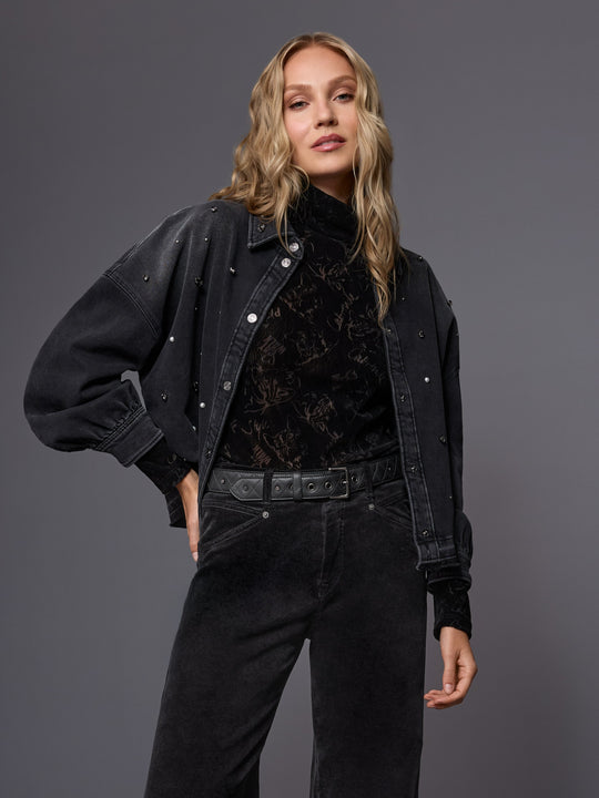 Marc Cain Denim shirt with gemstones for Women | BS 51.24.D09
