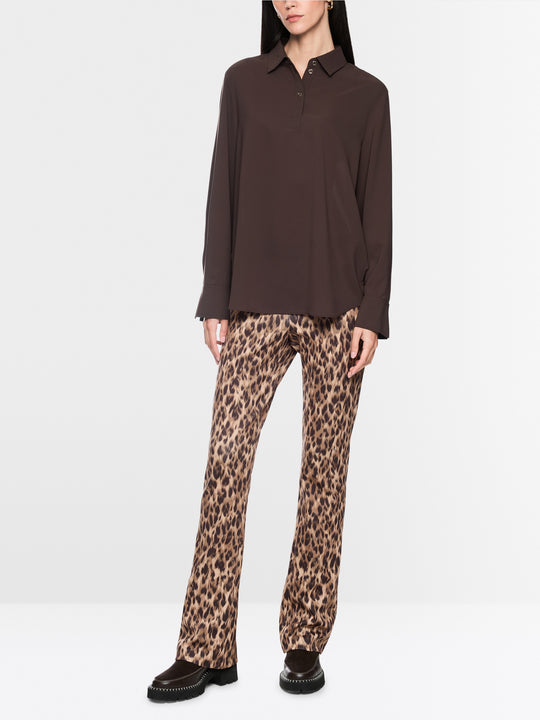 Marc Cain Classic blouse Seal Brown View 1 - Papena UK