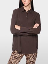 Marc Cain Classic blouse Seal Brown View 4 - Papena UK