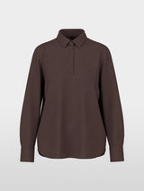 Marc Cain Classic blouse Seal Brown View 5 - Papena UK