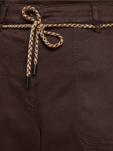 Marc Cain WOKHA wide fit trousers Seal Brown View 3 - Papena UK