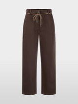 Marc Cain WOKHA wide fit trousers Seal Brown View 6 - Papena UK