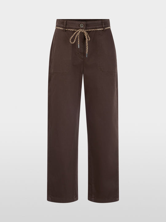 Marc Cain WOKHA wide fit trousers Seal Brown View 6 - Papena UK