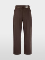 Marc Cain WOKHA wide fit trousers Seal Brown View 7 - Papena UK