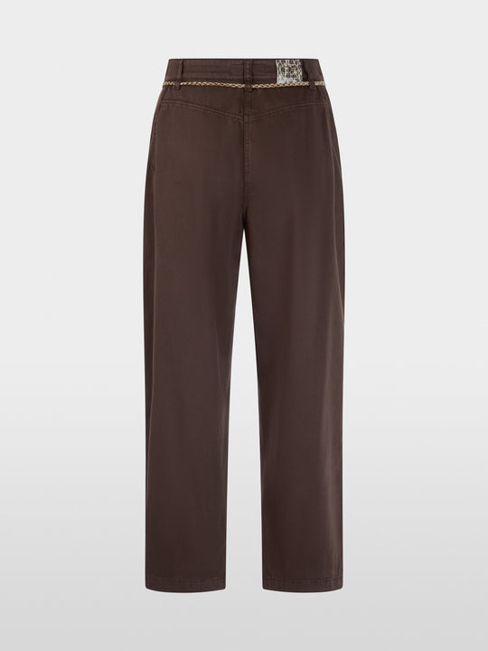 Marc Cain WOKHA wide fit trousers Seal Brown View 7 - Papena UK