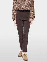 Marc Cain SIENA fabric trousers Seal Brown View 4 - Papena UK