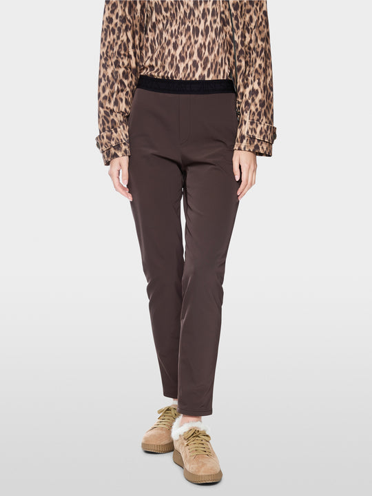 Marc Cain SIENA fabric trousers Seal Brown View 4 - Papena UK