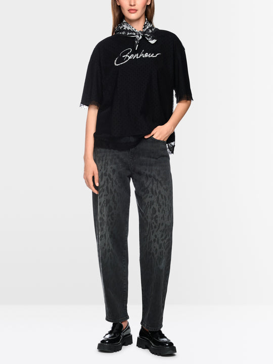 Marc Cain RUMA jeans with leopard print for Women | BS 82.27.D10