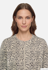 Betty Barclay Knit jacket with leopard print Patch Grey/Beige View 6 - Papena UK