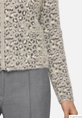 Betty Barclay Knit jacket with leopard print Patch Grey/Beige View 7 - Papena UK