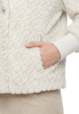 Plüschjacke  mit Knöpfen Pastel Sand D2