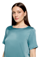 Schlupfbluse mit Rundhalsausschnitt Smoky Mint (Rauchblau) D1