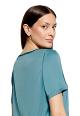 Schlupfbluse mit Rundhalsausschnitt Smoky Mint (Rauchblau) D2
