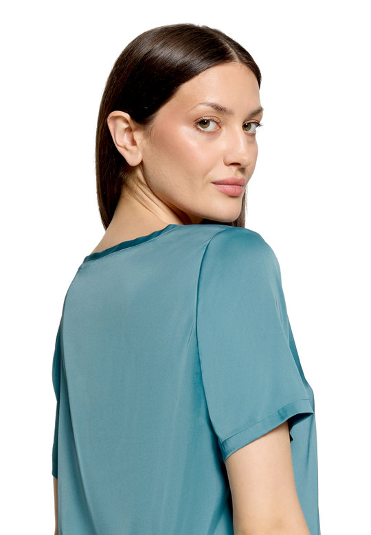 Schlupfbluse mit Rundhalsausschnitt Smoky Mint (Rauchblau) D2