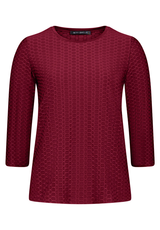 Betty Barclay Basic T-shirt Maroon View 3 - Papena UK