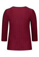 Betty Barclay Basic T-shirt Maroon View 4 - Papena UK