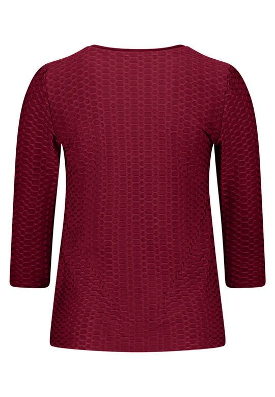 Betty Barclay Basic T-shirt Maroon View 4 - Papena UK
