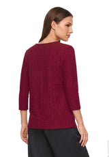 Betty Barclay Basic T-shirt Maroon View 5 - Papena UK