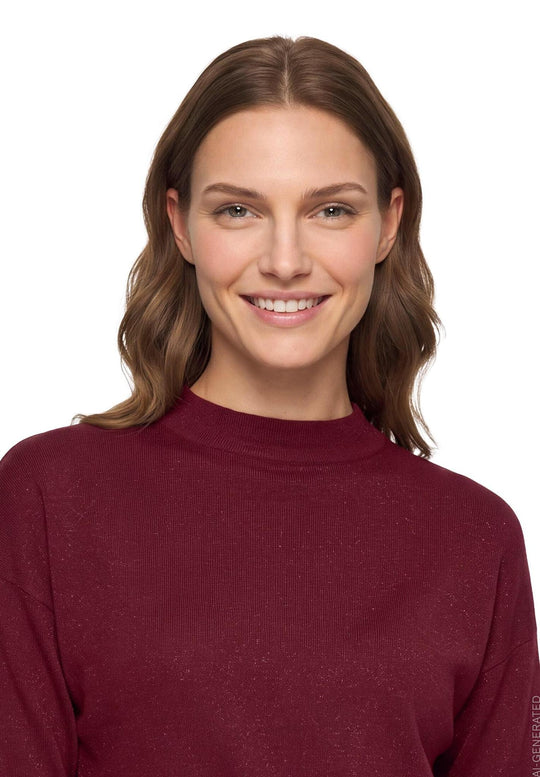 Betty Barclay Knit jumper Maroon View 1 - Papena UK
