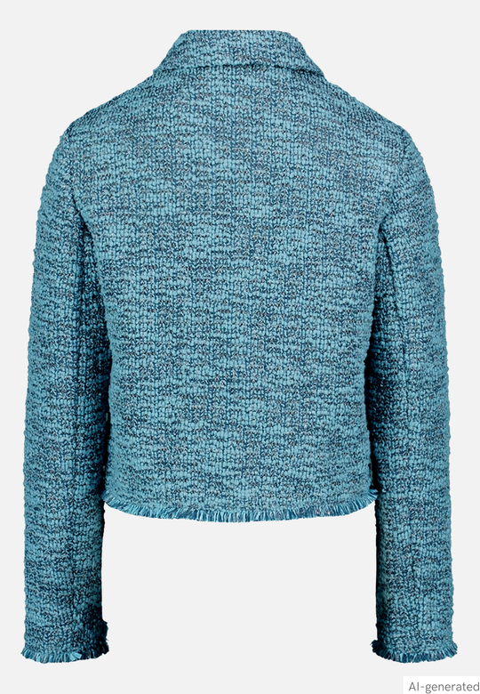 Betty Barclay Bouclé jacket with buttons Petrol/Grey View 3 - Papena UK
