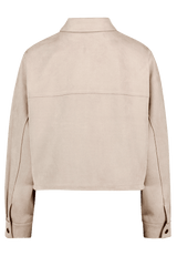 Velourslederjacke mit Taschen Bright Taupe FR