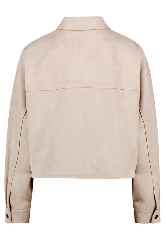 Velourslederjacke mit Taschen Bright Taupe FR