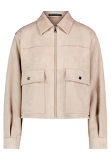 Velourslederjacke mit Taschen Bright Taupe F