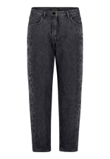 mit Leoprint Barrel Jeans Dark Grey F