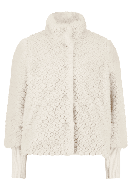 Plüschjacke  mit Knöpfen Pastel Sand F