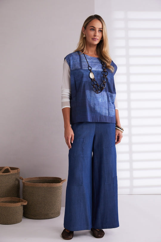 Naya Trousers NPA26272 - Denim Blue - 5